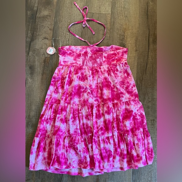 SO Pink Tiered Smocked Halter Sundress/ coverup. New with tags. Women’s XL - Picture 5 of 7